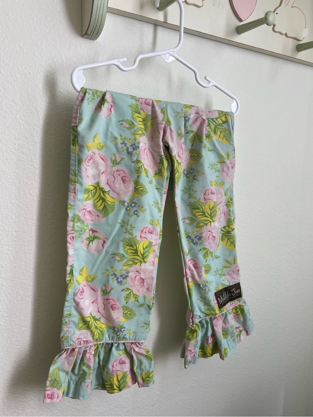 Matilda Jane Girls Floral Ruffle Pants (Hello Lovely Print) - Size 4